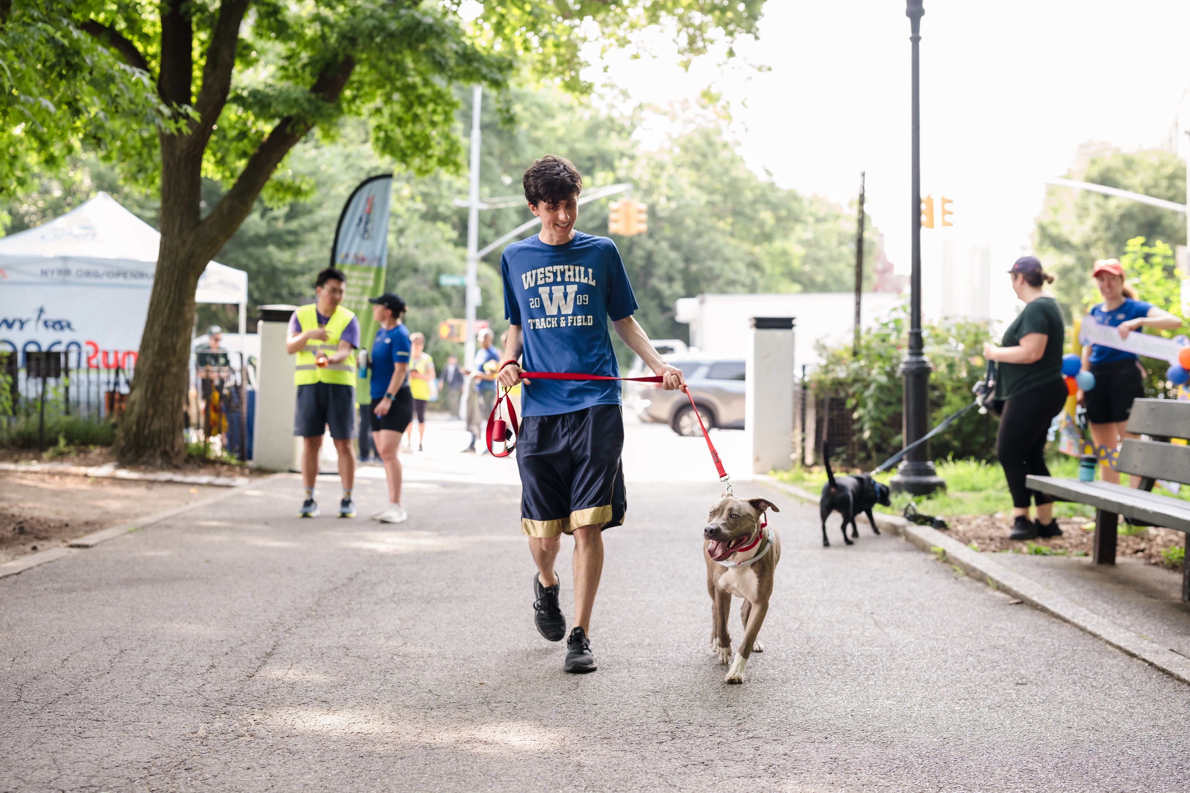 A runner and his dog